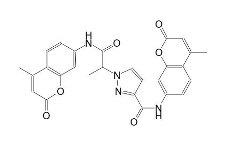 1H-pyrazole-1-acetamide, alpha-methyl-N-(4-methyl-2-oxo-2H-1-benzopyran-7-yl)-3-[[(4-methyl-2-oxo-2H-1-benzopyran-7-yl)amino]carbonyl]-