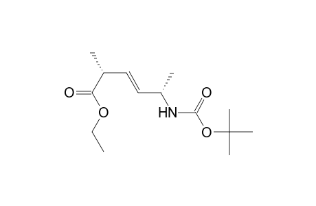 (E,2R,5S)-2-methyl-5-[[(2-methylpropan-2-yl)oxy-oxomethyl]amino]-3-hexenoic acid ethyl ester