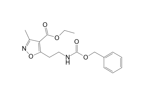 3-Methyl-5-[2-(phenylmethoxycarbonylamino)ethyl]-4-isoxazolecarboxylic acid ethyl ester