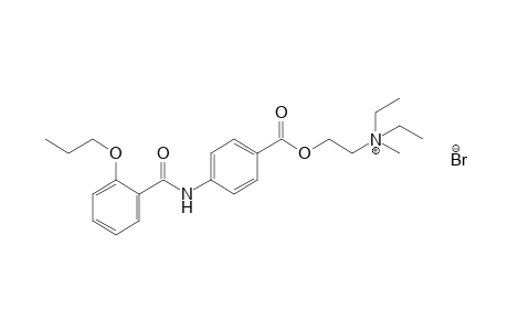 diethyl(2-hydroxethyl)methylammonium bromide, p-(o-propoxybenzamido)benzoate