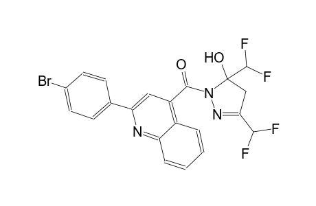 1-{[2-(4-bromophenyl)-4-quinolinyl]carbonyl}-3,5-bis(difluoromethyl)-4,5-dihydro-1H-pyrazol-5-ol