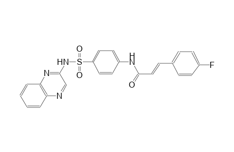 (2E)-3-(4-fluorophenyl)-N-{4-[(2-quinoxalinylamino)sulfonyl]phenyl}-2-propenamide