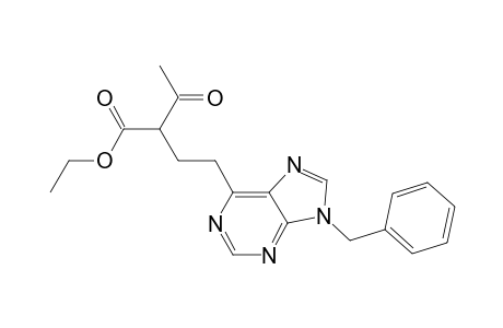 9-Benzyl-6-[3'-acetyl-3'-ethoxycarbonylpropyl]-9H-purine