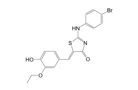 (5Z)-2-(4-bromoanilino)-5-(3-ethoxy-4-hydroxybenzylidene)-1,3-thiazol-4(5H)-one