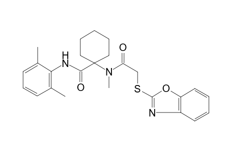 1-[2-(1,3-benzoxazol-2-ylsulfanyl)ethanoyl-methyl-amino]-N-(2,6-dimethylphenyl)cyclohexane-1-carboxamide