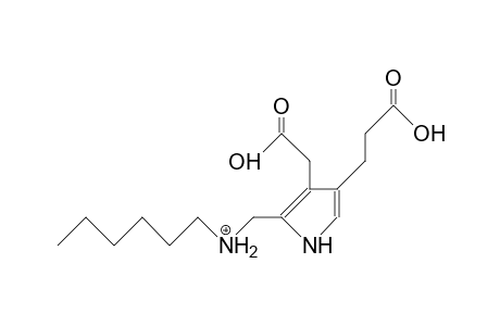 4-(2-Carboxyethyl)-3-carboxymethyl-2-hexylaminom ethyl-pyrrolium cation
