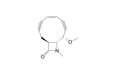 (1R*,9R*,10S*)(Z)-9-Methoxy-11-methyl-11-azabicyclo[8.2.0]dodec-4-en-3,7-diyn-12-one