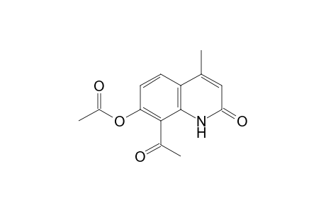 8-acetyl-4-methyl-2-oxo-1,2-dihydroquinolin-7-yl acetate