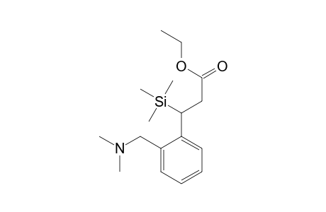 Benzenepropanoic acid, 2-[(dimethylamino)methyl]-.beta.-(trimethylsilyl)-, ethyl ester
