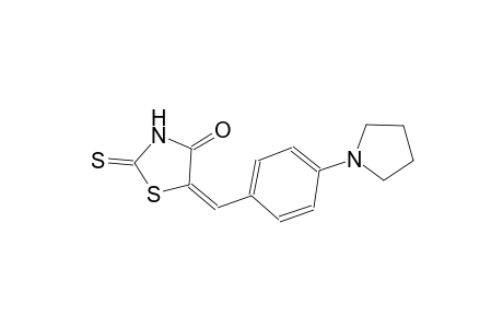 (5E)-5-[4-(1-pyrrolidinyl)benzylidene]-2-thioxo-1,3-thiazolidin-4-one