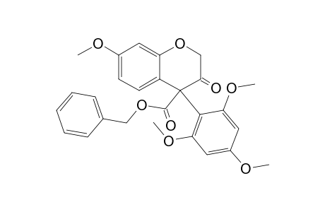 4-Benzyloxycarbonyl-7-methoxy-4-(2,4,6-trimethoxyphenyl)-2H-1-benzopyran-3(4H)-one