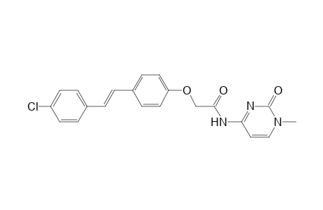 (E)-2-(4-(4-chlorostyryl)phenoxy)-N-(1-methyl-2-oxo-1,2-dihydropyrimidin-4-yl)acetamide