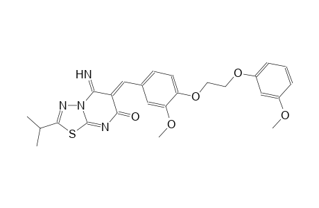 7H-[1,3,4]thiadiazolo[3,2-a]pyrimidin-7-one, 5,6-dihydro-5-imino-6-[[3-methoxy-4-[2-(3-methoxyphenoxy)ethoxy]phenyl]methylene]-2-(1-methylethyl)-,