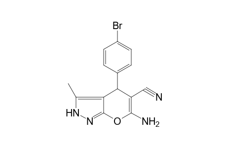 6-Amino-4-(4-bromophenyl)-3-methyl-2,4-dihydropyrano[2,3-c]pyrazole-5-carbonitrile