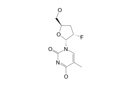ALPHA-(L)-2',3'-DIDEOXY-2'-FLUORO-THYMIDINE