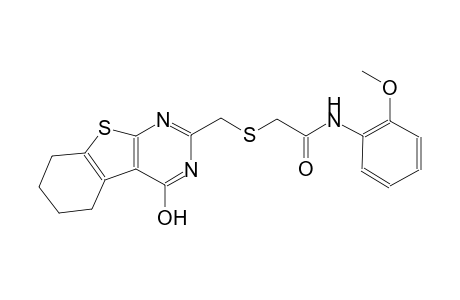 2-{[(4-hydroxy-5,6,7,8-tetrahydro[1]benzothieno[2,3-d]pyrimidin-2-yl)methyl]sulfanyl}-N-(2-methoxyphenyl)acetamide