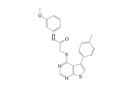 N-(3-methoxyphenyl)-2-{[5-(4-methylphenyl)thieno[2,3-d]pyrimidin-4-yl]sulfanyl}acetamide