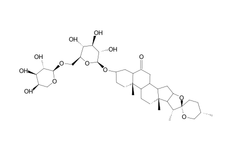 (25R)-SPIROSTAN-3beta-OL-6-ONE-3-O-[alpha-L-ARABINOPYRANOSYL(1-6)]-beta-D-GLUCOPYRANOSIDE