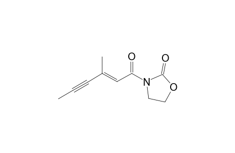 (E)-3-[ 3'-Methyl-1'-oxo-2'-hexen-1'-yl]-2-oxazolidinone