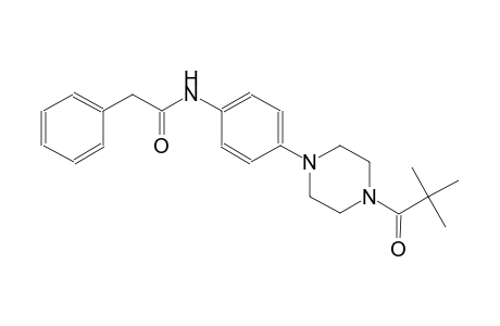 N-{4-[4-(2,2-dimethylpropanoyl)-1-piperazinyl]phenyl}-2-phenylacetamide