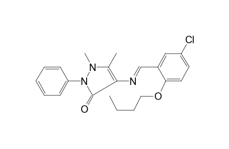 Pyrazol-3(2H)-one, 4-(2-butoxy-5-chlorobenzylidenamino)-1,5-dimethyl-2-phenyl-