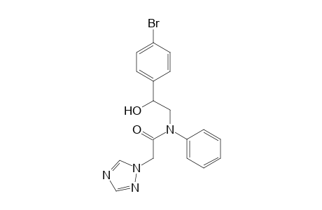 N-(2-(4-bromophenyl)-2-hydroxyethyl)-N-phenyl-2-(1H-1,2,4-triazol-1-yl)acetamide