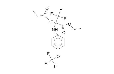 Ethyl 3,3,3-trifluoro-2-propionamido-2-[4-(trifluoromethoxy)anilino]propionate
