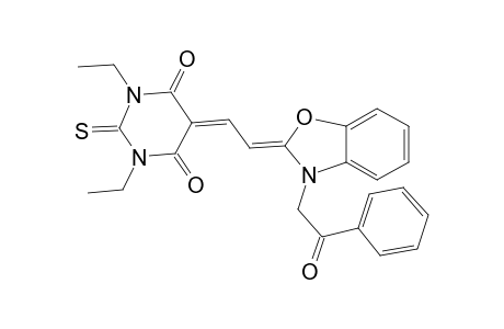 4,6(1H,5H)-pyrimidinedione, 1,3-diethyldihydro-5-[2-[3-(2-oxo-2-phenylethyl)-2(3H)-benzoxazolylidene]ethylidene]-2-thioxo-