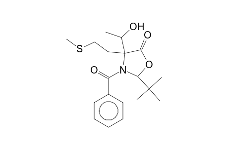2-tert-Butyl-4-(1-hydroxyethyl)-4-(2-methylsulfanylethyl)-3-(phenylcarbonyl)-1,3-oxazolidin-5-one