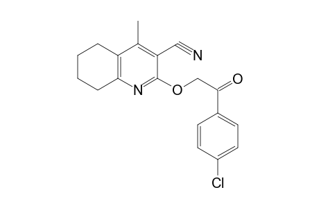 2-[2-(4-Chlorophenyl)-2-oxoethoxy]-4-methyl-5,6,7,8-tetrahydro-3-quinolinecarbonitrile