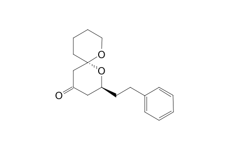 (2S,6S)-2-(2-(Phenyl)ethyl)-1,7-dioxaspiro[5.5]undecan-4-one