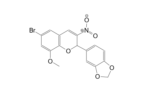 2-(1,3-benzodioxol-5-yl)-6-bromanyl-8-methoxy-3-nitro-2H-chromene