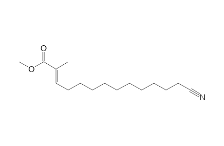 (E)-13-cyano-2-methyl-2-tridecenoic acid methyl ester