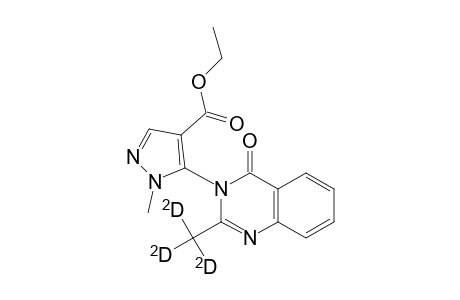1-Methyl-5-[4-oxo-2-(trideuteriomethyl)-3-quinazolinyl]-4-pyrazolecarboxylic acid ethyl ester