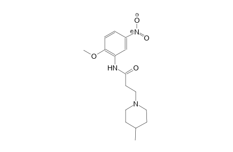 1-piperidinepropanamide, N-(2-methoxy-5-nitrophenyl)-4-methyl-