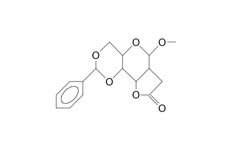 Methyl 2-deoxy-2-(2-oxoethyl)-4,6-O-(phenylmethylene)-A-D-allopyranoside 2',3 lactone