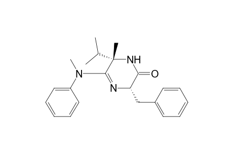 (3S,6S)-3-Benzyl-3,6-dihydro-6-methyl-6-(1'-methylethyl)-5-(N-methyl-N-phenylamino)pyrazin-2(1H)-one