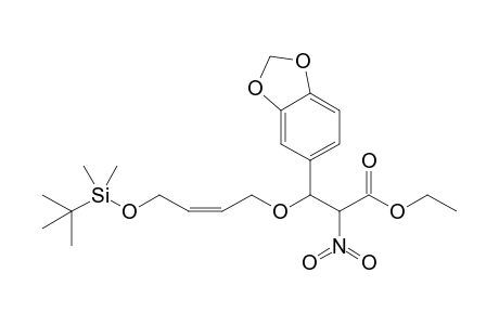 3-(1,3-benzodioxol-5-yl)-3-[(Z)-4-[tert-butyl(dimethyl)silyl]oxybut-2-enoxy]-2-nitro-propionic acid ethyl ester