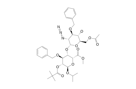 METHYL-[ISOPROPYL-4-O-(6-O-ACETYL-2-AZIDO-3-O-BENZYL-2-DEOXY-ALPHA-D-GLUCOPYRANOSYL)-3-O-BENZYL-2-O-PIVALOYL-BETA-L-IDOPYRANOSYL]-URONATE