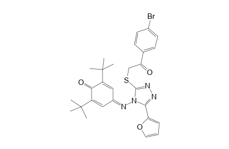 4-{3-[2-(4-Bromophenyl)-2-oxoethylsulfanyl]-5-(furan-2-yl)-4H-1,2,4-triazol-4-ylimino}-2,6-Di-tert-butyl-cyclohexa-2,5-dien-1-one