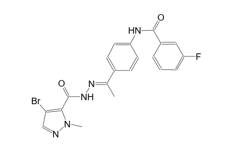 N-(4-{(1E)-N-[(4-bromo-1-methyl-1H-pyrazol-5-yl)carbonyl]ethanehydrazonoyl}phenyl)-3-fluorobenzamide