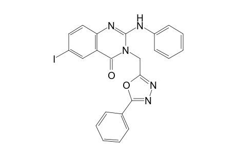 6-iodo-3-((5-phenyl-1,3,4-oxadiazol-2-yl)methyl)-2-(phenylamino)quinazolin-4(3H)-one