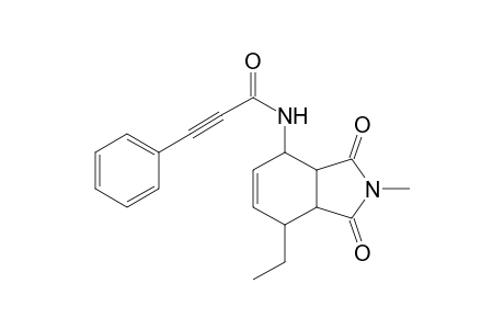 N-(4-Ethyl-2,3,3a,4,7,7a-hexahydro-2-methyl-1,3-dioxo-1H-isoindol-7-yl)-3-phenylpropiolamide