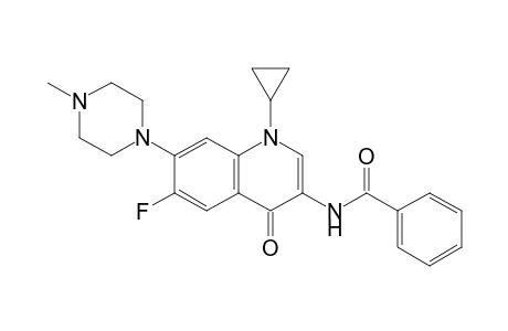 N-[1-cyclopropyl-6-fluoranyl-7-(4-methylpiperazin-1-yl)-4-oxidanylidene-quinolin-3-yl]benzamide