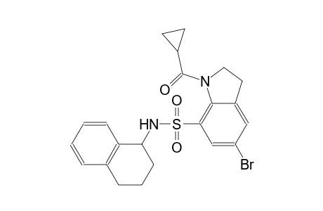 1H-indole-7-sulfonamide, 5-bromo-1-(cyclopropylcarbonyl)-2,3-dihydro-N-(1,2,3,4-tetrahydro-1-naphthalenyl)-