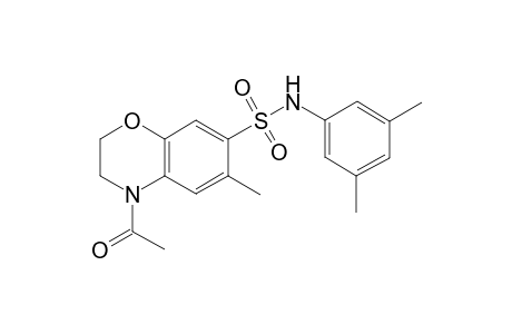 2H-1,4-Benzoxazine-7-sulfonamide, 4-acetyl-N-(3,5-dimethylphenyl)-3,4-dihydro-6-methyl-