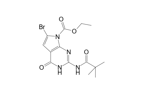 6-Bromo-2-[(2,2-dimethyl-1-oxopropyl)amino]-4-oxo-1H-pyrrolo[2,3-d]pyrimidine-7-carboxylic acid ethyl ester