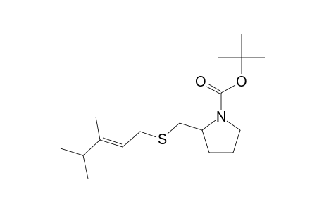1-(t-Butoxycarbonyl)pyrrolidine, 2-[(3,4-dimethyl-2-pentenylthio)methyl]-