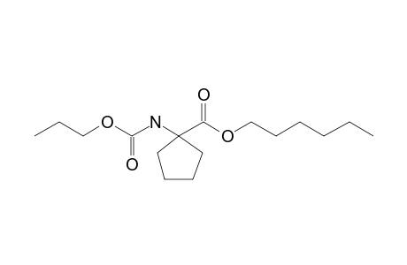 1-Aminocyclopentanecarboxylic acid, N-propyloxycarbonyl-, hexyl ester