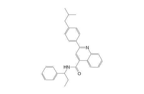 2-(4-isobutylphenyl)-N-(1-phenylpropyl)-4-quinolinecarboxamide